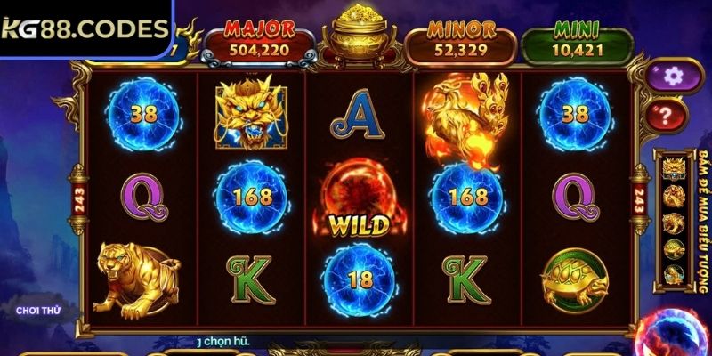 Kho Báu Tứ Linh KG88 – Khám Phá Bí Mật Thần Thoại Huyền Ảo 2 Linh vật tượng trưng cho sức mạnh của chuỗi thắng