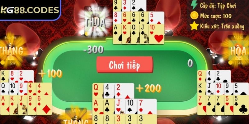 Mậu Binh KG88 - Trò Chơi Cuốn Hút Với Luật Đơn Giản 3 Chú ý tạo thế bài mạnh ngay từ đầu ván