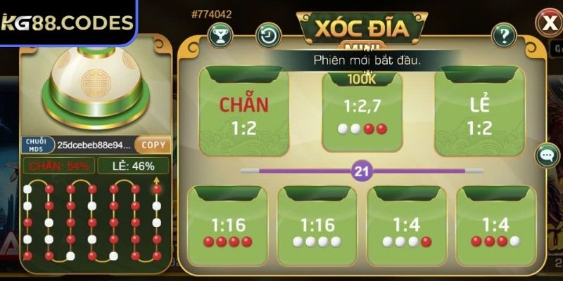 Xóc Đĩa KG88 – Trò Cá Cược Kinh Điển Bùng Nổ Cảm Xúc 2 Nhận diện từng loại cửa đặt và tỷ lệ thắng